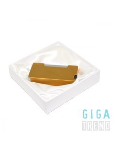 Jet lángos Öngyújtó díszdobozos - fém arany