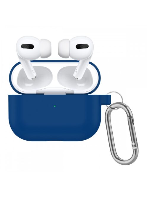 Vastag szilikon tok karabínerrel AirPods Pro készülékhez Blue