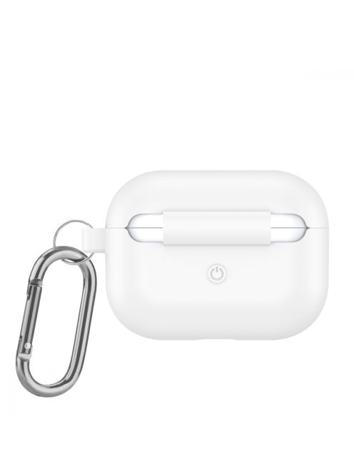 Vastag szilikon tok karabínerrel AirPods Pro készülékhez White