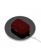 Vastag szilikon tok karabínerrel AirPods Pro készülékhez Burgundy