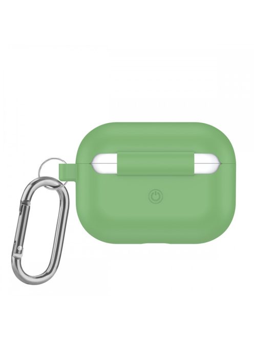 Vastag szilikon tok karabínerrel AirPods Pro készülékhez Green