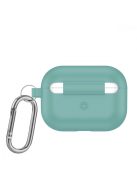 Vastag szilikon tok karabínerrel AirPods Pro készülékhez Mint Green