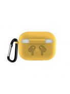 Vastag szilikon tok AirPods Pro készülékhez karabínerrel /Yellow/