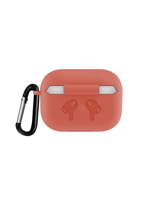 Vastag szilikon tok karabínerrel AirPods Pro készülékhez Orange