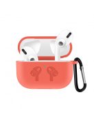 Vastag szilikon tok karabínerrel AirPods Pro készülékhez Orange