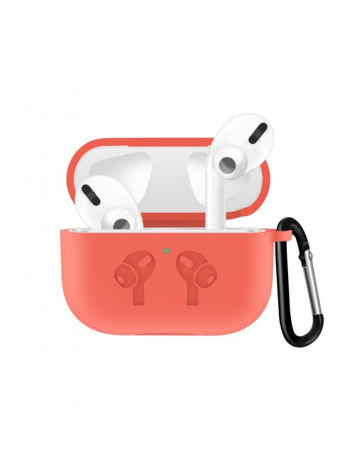 Vastag szilikon tok karabínerrel AirPods Pro készülékhez Orange