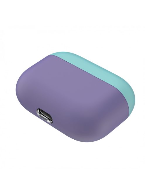 Két részes vékony szilikon tok AirPods Pro készülékhez Purple+Green