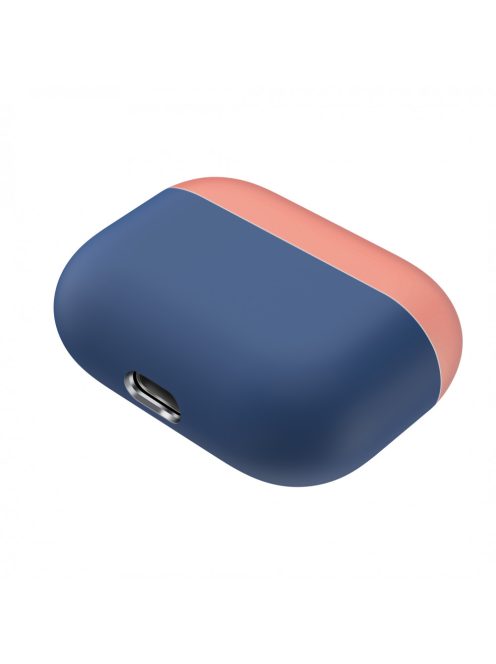 Két részes vékony szilikon tok AirPods Pro készülékhez Blue+Coral