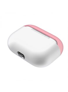   Két részes vékony szilikon tok AirPods Pro készülékhez White+Pink