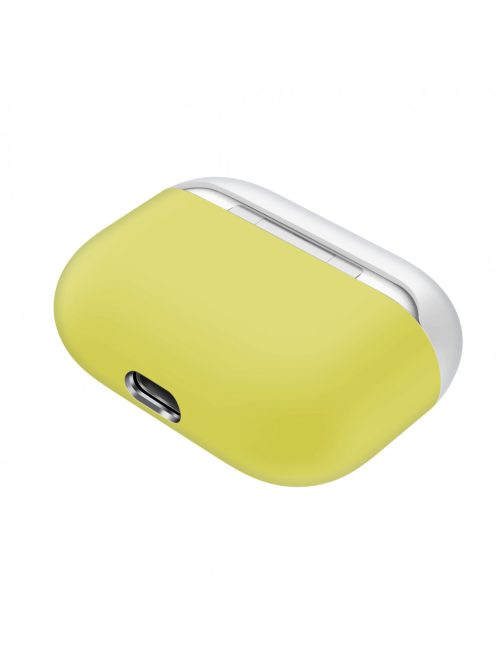 Két részes vékony szilikon tok AirPods Pro készülékhez Sárga/Fehér