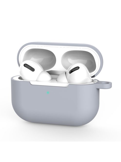 Vékony szilikon tok karabínerrel AirPods Pro készülékhez Grey