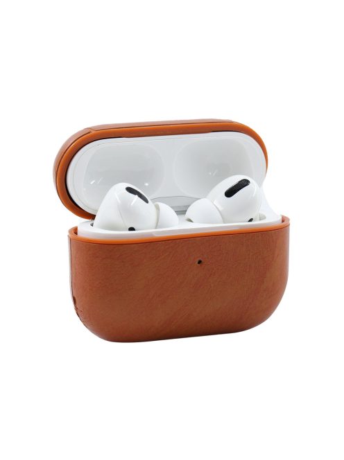 PU Bőr kemény tok AirPods Pro készülékhez Light Brown