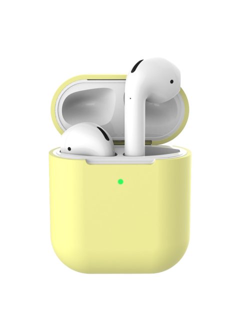 Vékony szilikon tok AirPods készülékhez Yellow