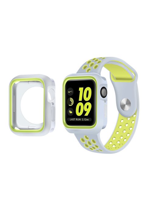 Kétszínű "Armor" tok Apple Watch 40MM készülékhez Green+Grey