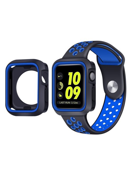 Kétszínű "Armor" tok Apple Watch 44MM készülékhez Black+Blue