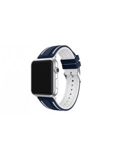   Kétszínű szilikon szíj Apple Watch 40MM készülékhez White+Blue
