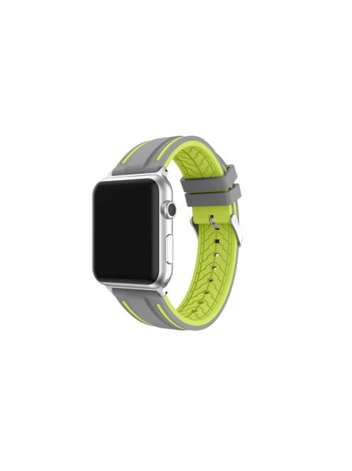 Kétszínű szilikon szíj Apple Watch 40MM készülékhez Yellow+Grey