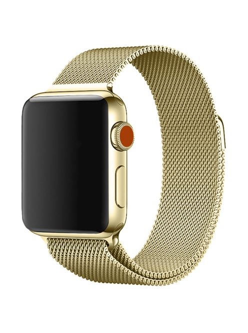 Milánói acél szíj Apple Watch 44MM készülékhez Gold