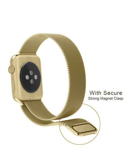 Milánói acél szíj Apple Watch 44MM készülékhez Gold