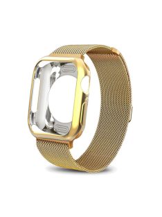 Milánói acél szíj Apple Watch 44MM készülékhez Gold