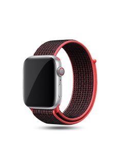   Nylon szíj tépőzárral Apple Watch 40MM készülékhez Red+Black