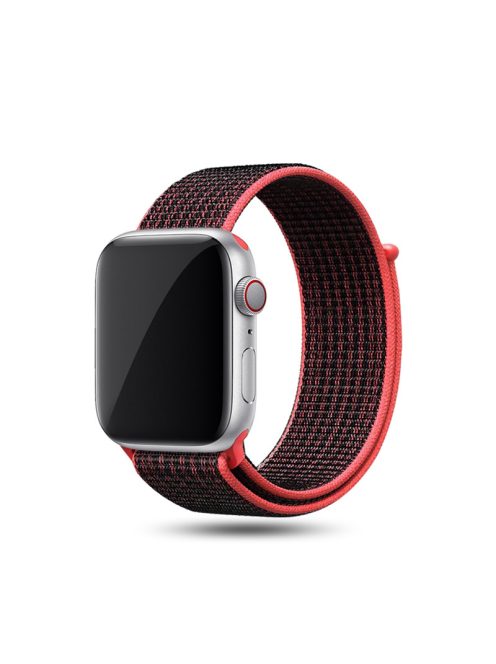 Nylon szíj tépőzárral Apple Watch 40MM készülékhez Red+Black